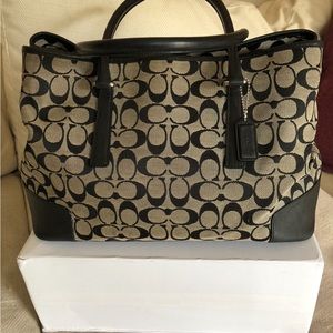 COACH Carryall in black and white, gently used, but well taken care of.